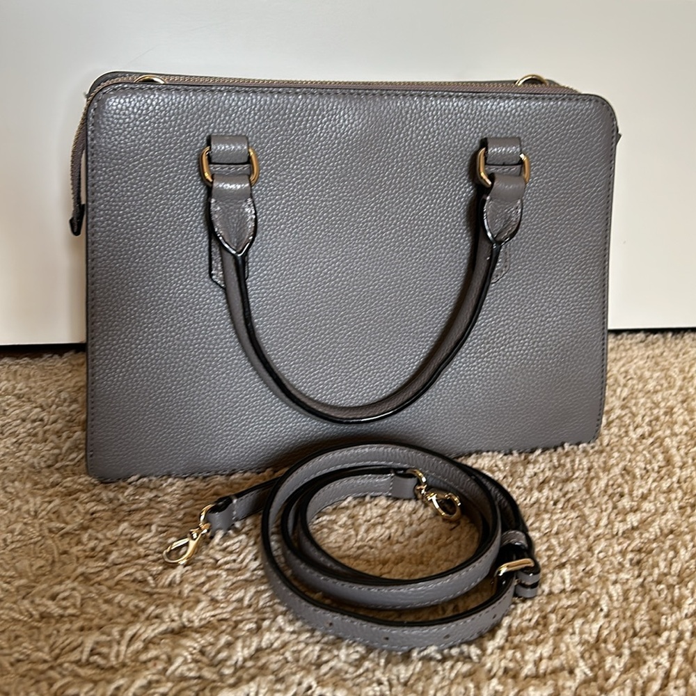 Kate Spade Mulberry Street Gray Pebbled Leather Crossbody Hand Bag- Gorgeous! - Picture 4 of 13